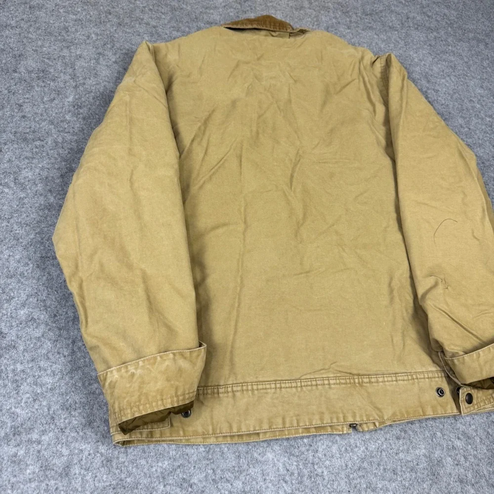 American Eagle Outfitters Mens Tan Canvas Workwear Jacket Corduroy Collar Large